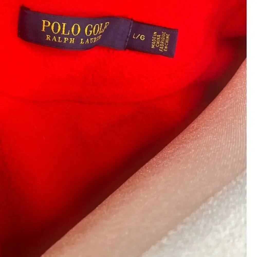 Ralph Lauren Polo Golf Red Zip Vest Large